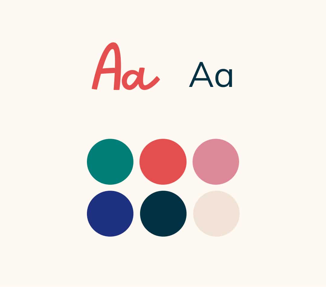 paleta kolorów i typografia nostalgia french style