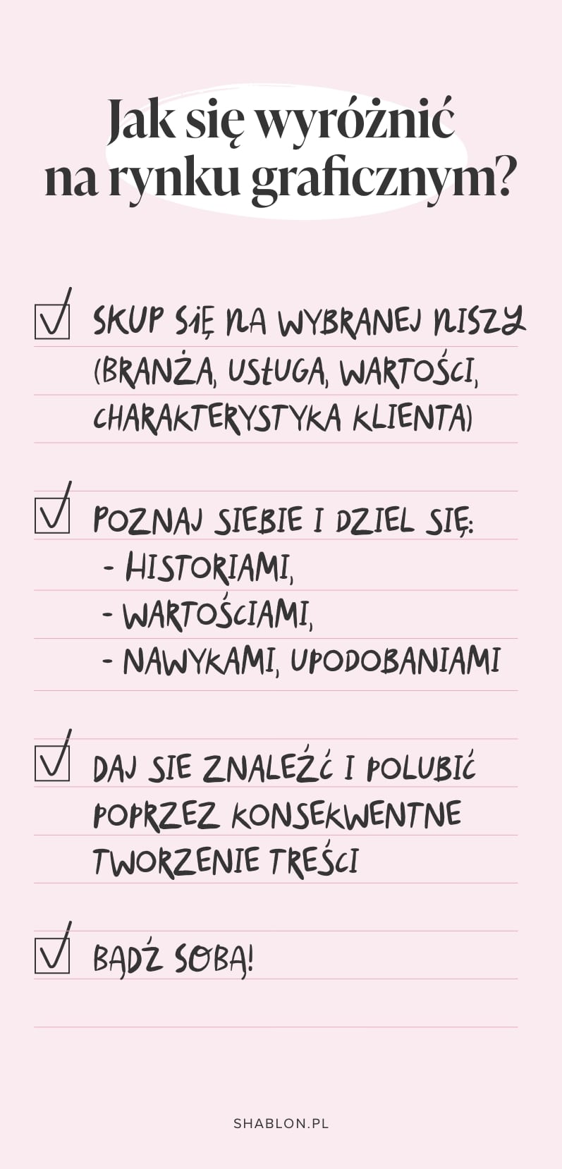 Wyrozniki marki na rynku graficznym - jak się wyróżnić - checklista